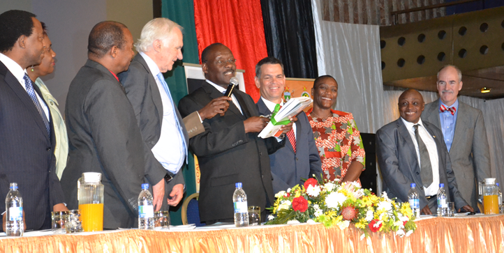 Photo showing the official launch of Zimbabwe's new Health Information System