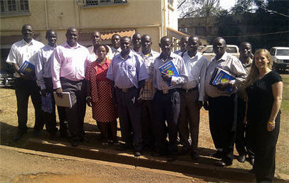 Photo of 2011 NTD reporting system trainees in Kampala, Uganda.