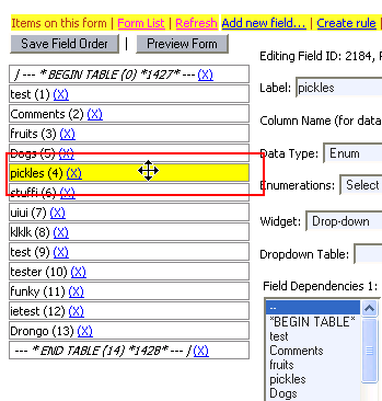 Change field order 1