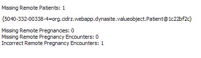 Results of compare process