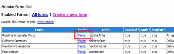 Form list