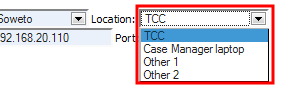 Publishing form Location dropdown