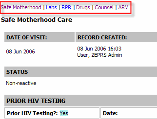 Links to Safe Motherhood-related forms