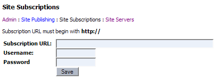 Subscription form